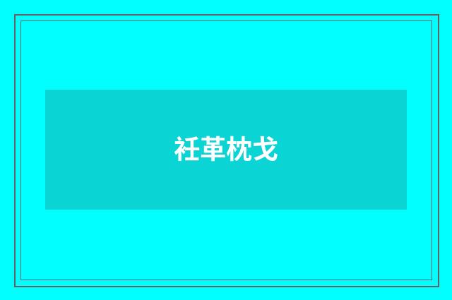 衽革枕戈