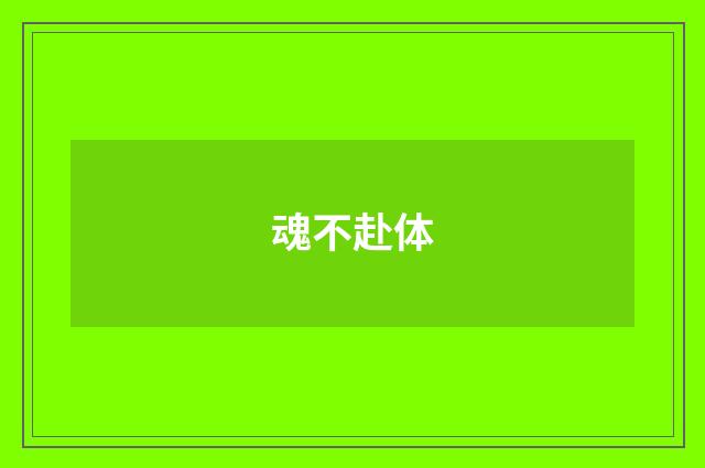 魂不赴体