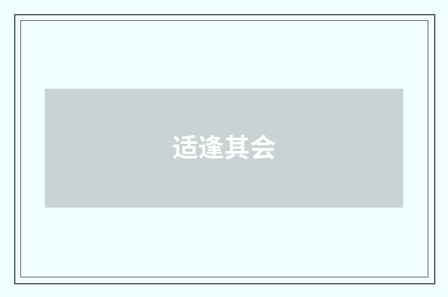 适逢其会