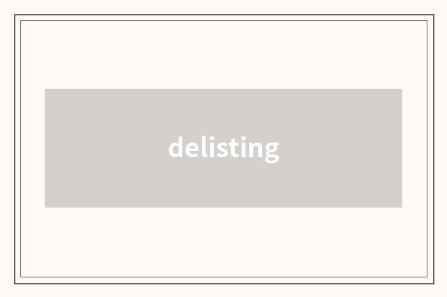 delisting