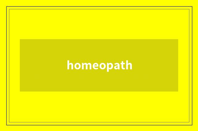 homeopath