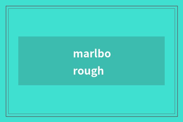 marlborough