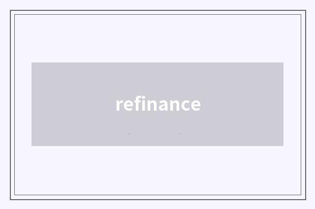 refinance