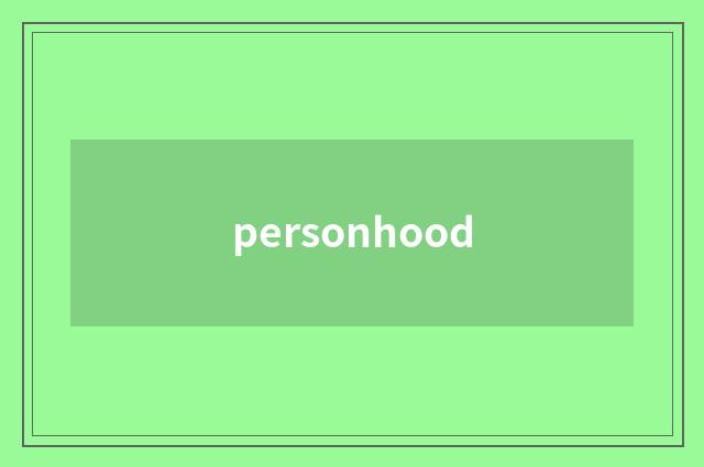 personhood
