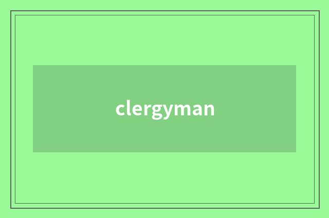 clergyman