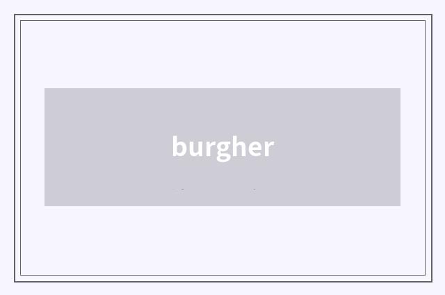 burgher