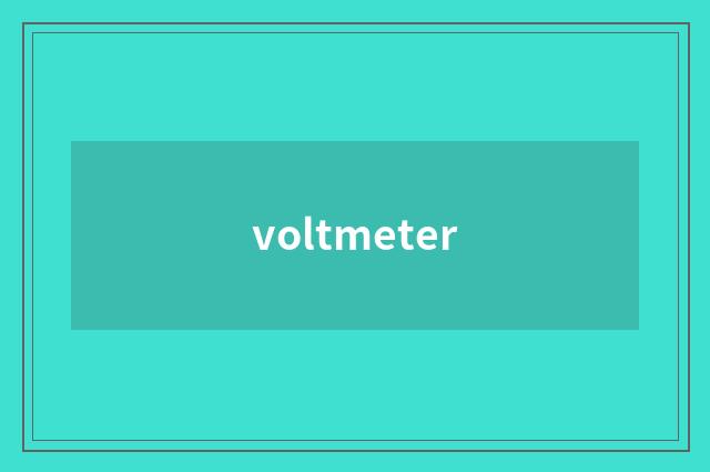voltmeter