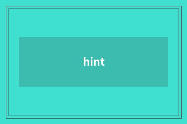 hint