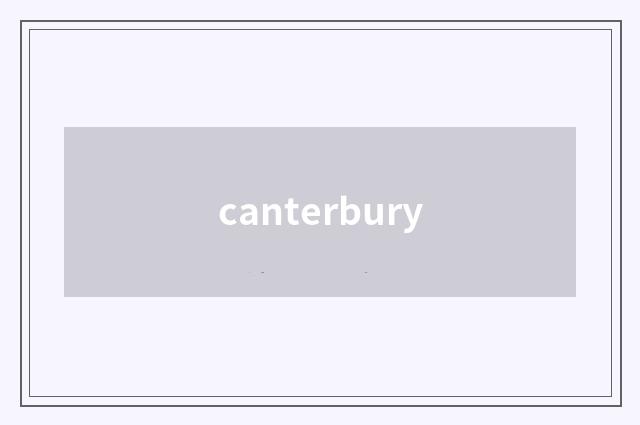canterbury