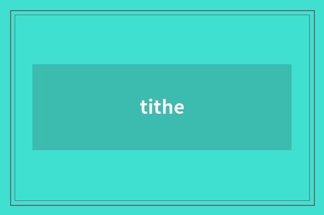 tithe