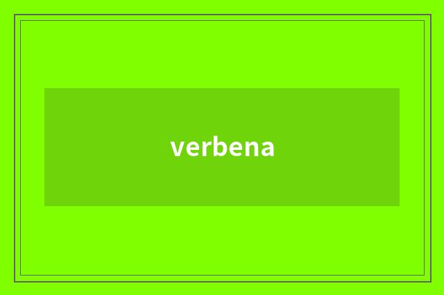 verbena