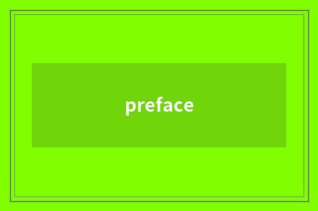 preface