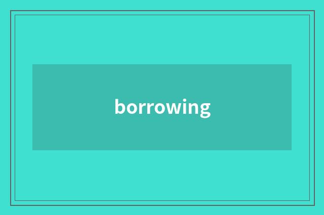borrowing