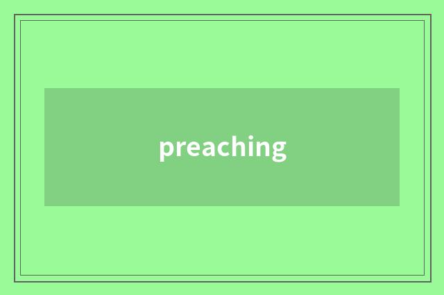 preaching
