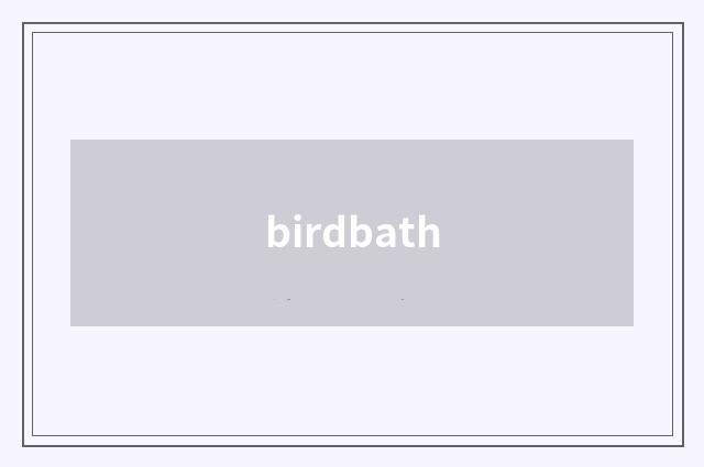 birdbath