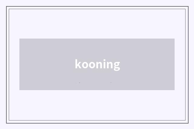 kooning