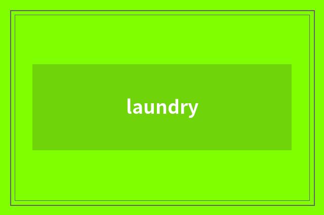 laundry