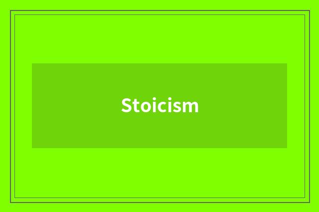 Stoicism