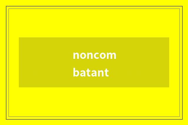 noncombatant