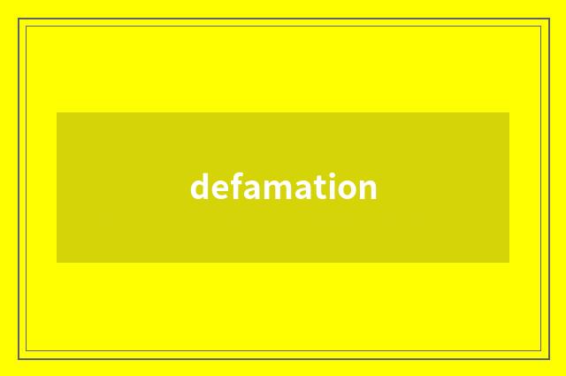 defamation
