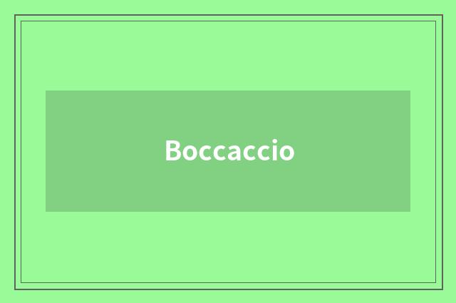 Boccaccio