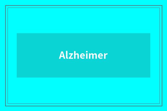 Alzheimer