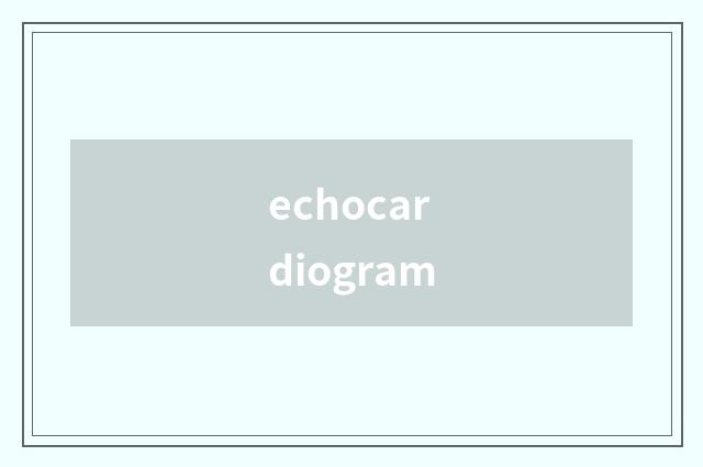 echocardiogram