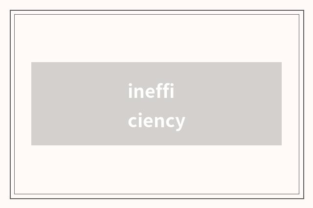inefficiency