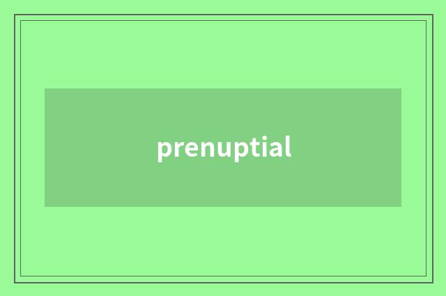 prenuptial