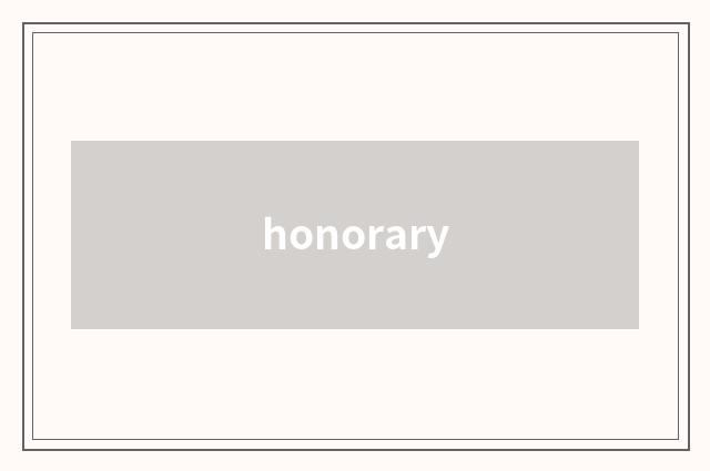 honorary