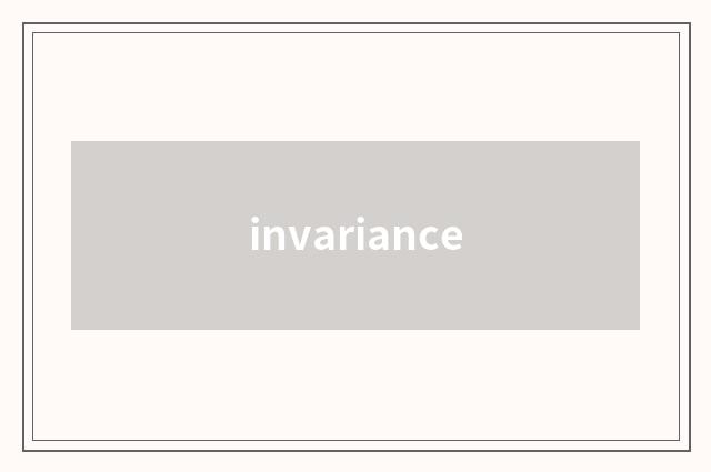 invariance