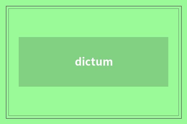 dictum