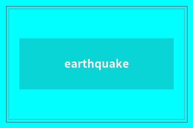 earthquake