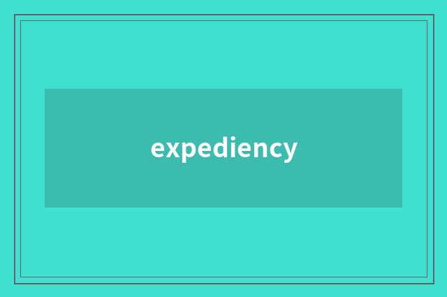 expediency