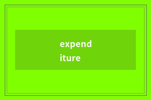 expenditure