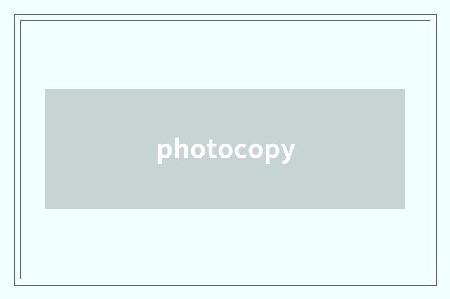 photocopy
