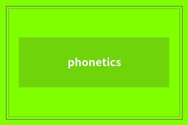 phonetics