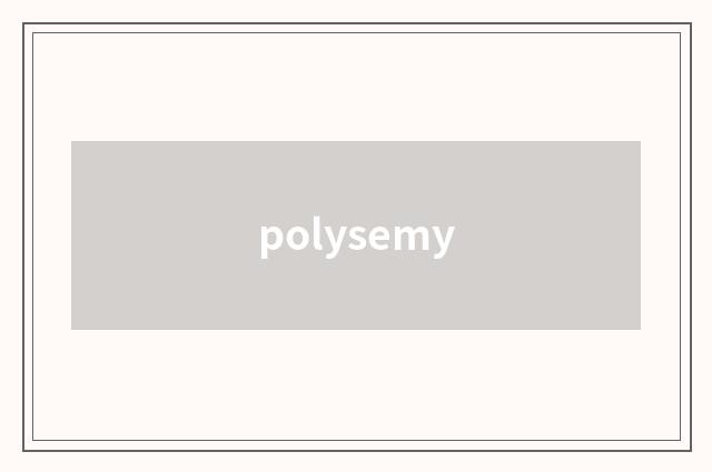 polysemy
