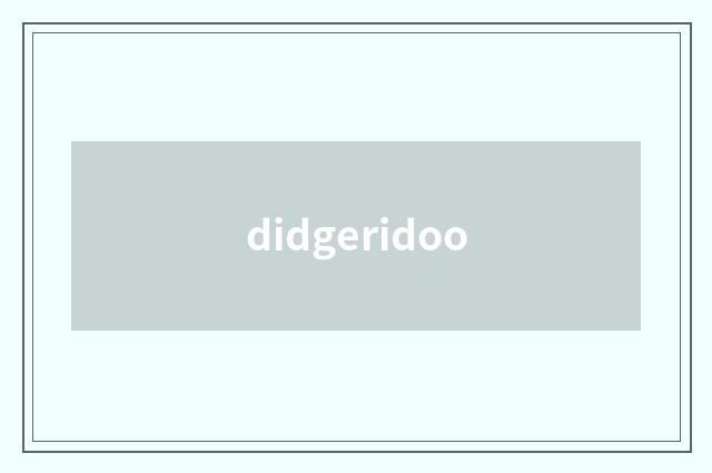 didgeridoo