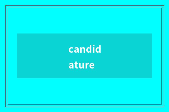 candidature