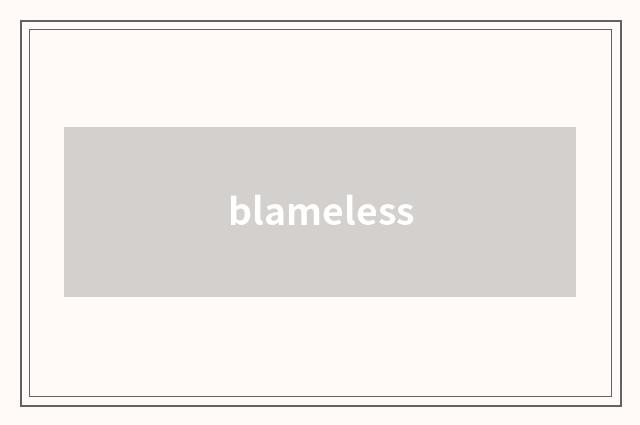 blameless