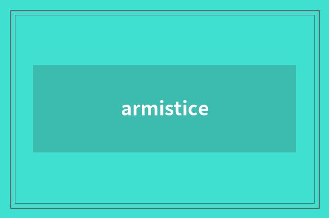 armistice