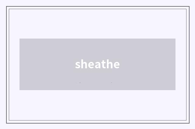 sheathe