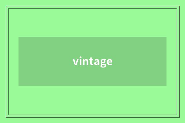 vintage