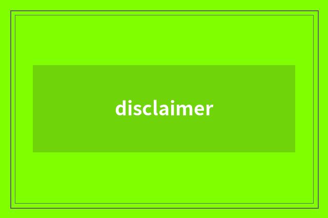 disclaimer