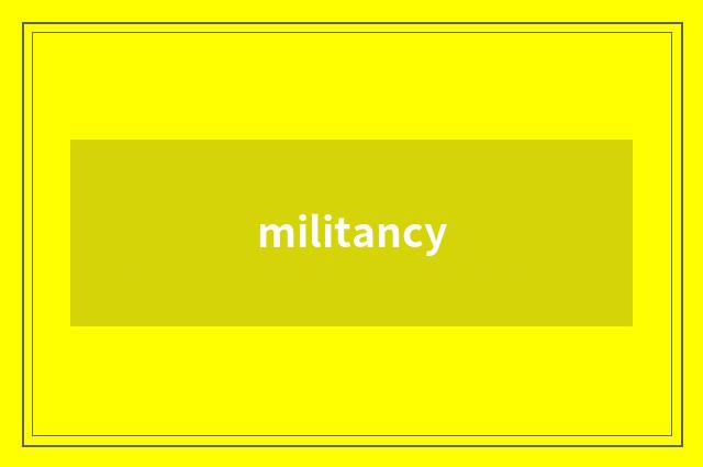 militancy