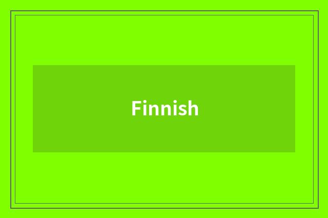 Finnish