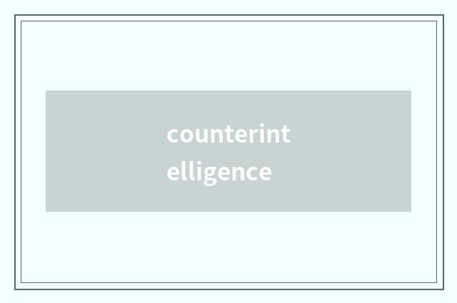 counterintelligence