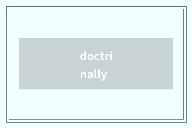 doctrinally