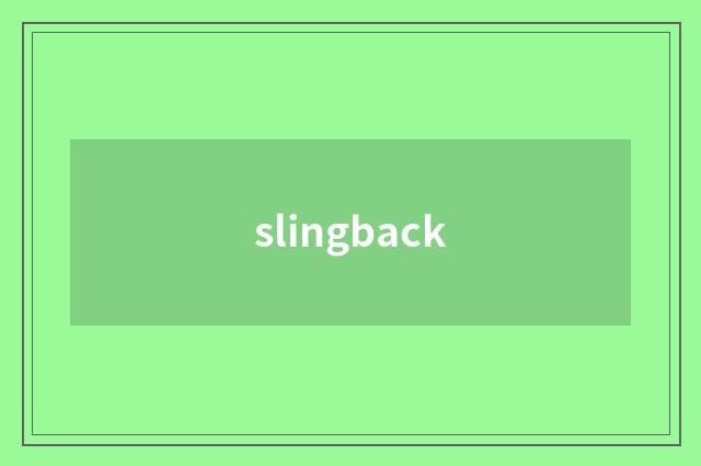 slingback